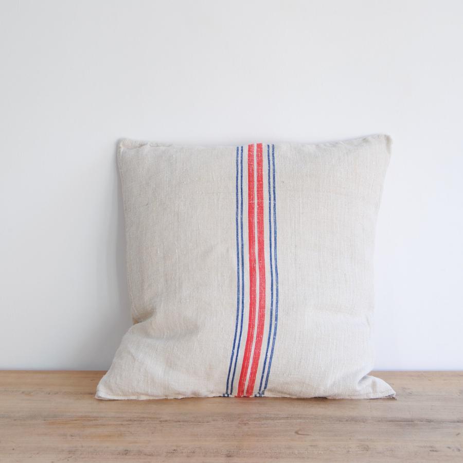 Grain sack cushions