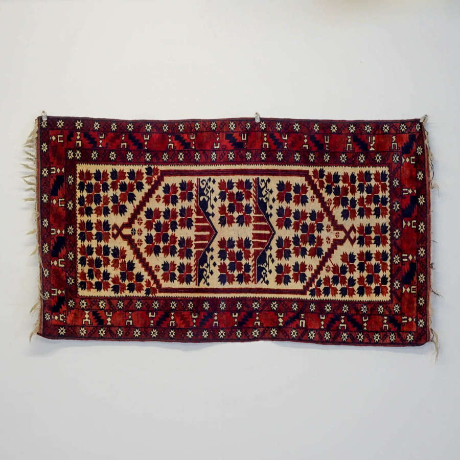 Antique Red Baloch Rug Hand Knotted