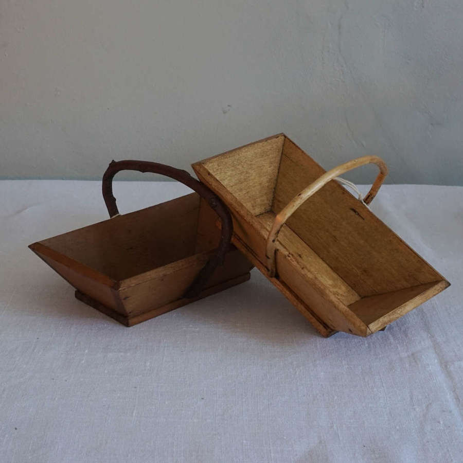 Two mini French Trugs