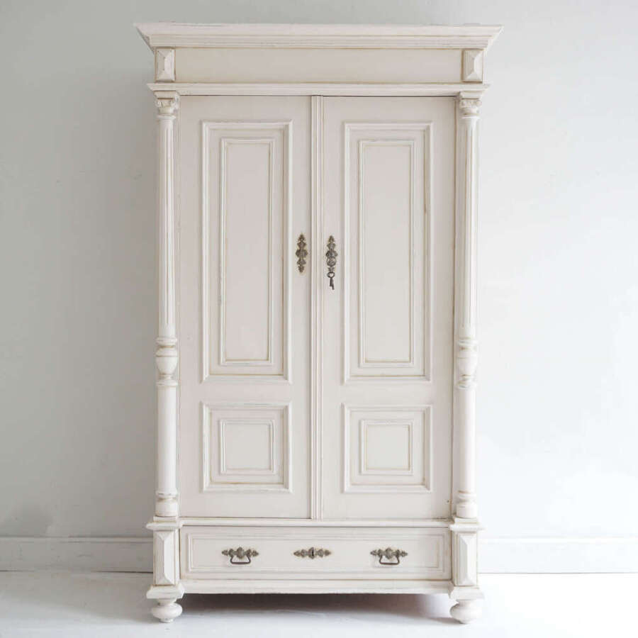 Antique Continental painted wardrobe (knockdown)