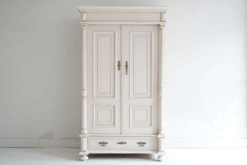 Antique Continental painted wardrobe (knockdown)