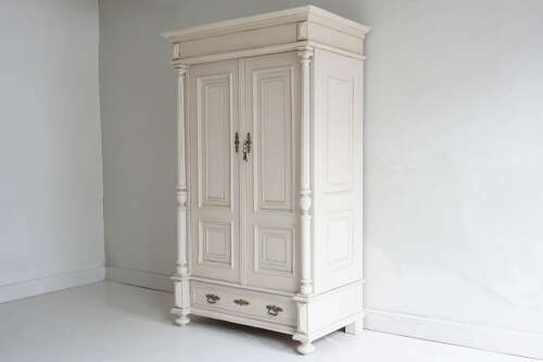 Antique Continental painted wardrobe (knockdown)
