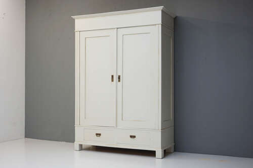 Pair of antique Continental wardrobes (knockdown)